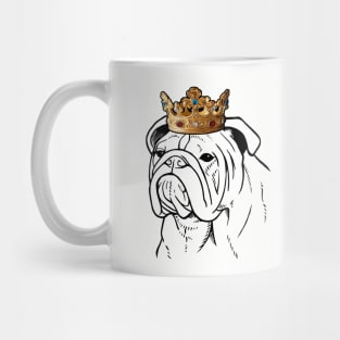Bulldog Dog King Queen Wearing Crown Mug